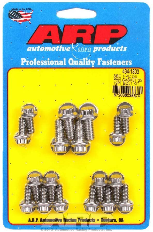 ARP 434-1803 - SBC S/S Oil Pan Bolt Kit 12pt. image