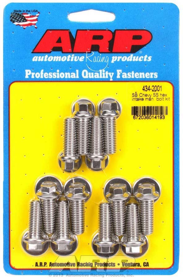 ARP 434-2001 - SBC S/S Intake Bolt Kit 6pt. image