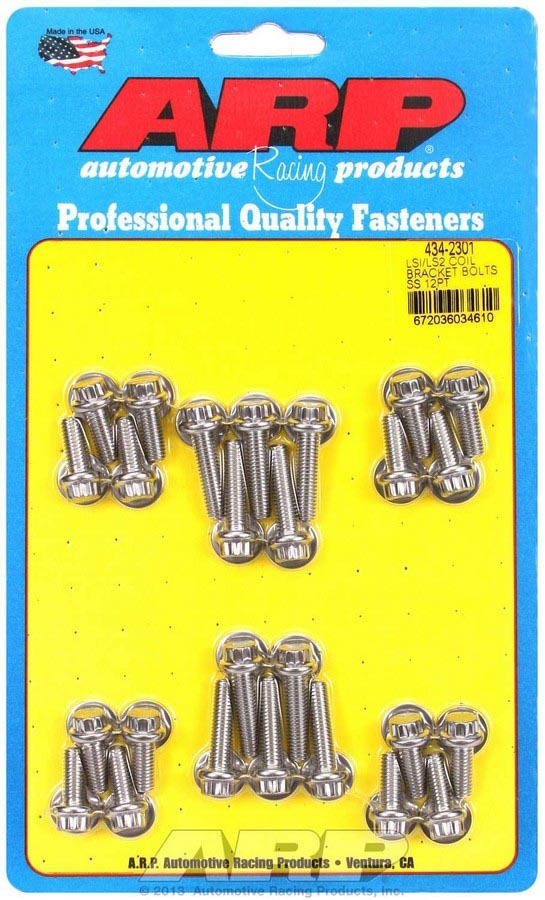 ARP 434-2301 - S/S Coil Bracket Bolt Kit - 12pt. LS1/LS2 image