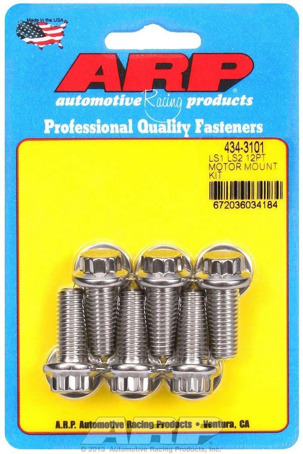 ARP 434-3101 - S/S Motor Mount Bolt Kit 12pt. LS1/LS2 image