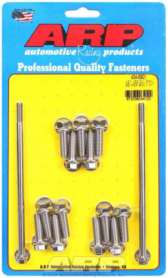 ARP 434-6901 - S/S Oil Pan Bolt Kit 6pt. LS1/LS2 image