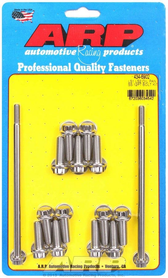 ARP 434-6902 - S/S Oil Pan Bolt Kit 12pt. LS1/LS2 image