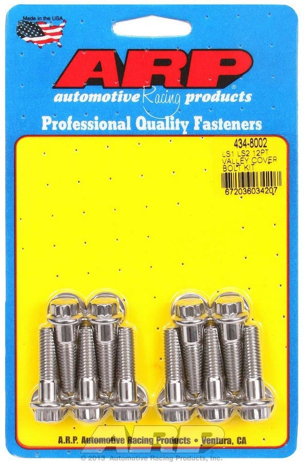 ARP 434-8002 - S/S Valley Cover Bolt Kit - 12pt. LS1/LS2 image