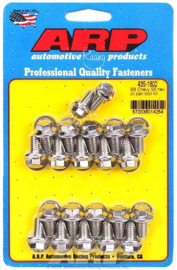 ARP 435-1802 - BBC S/S Oil Pan Bolt Kit 6pt. image
