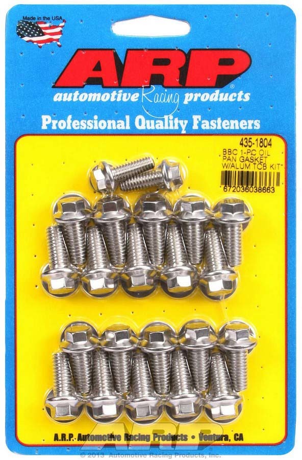 ARP 435-1804 - BBC S/S Oil Pan Bolt Kit 6pt. image