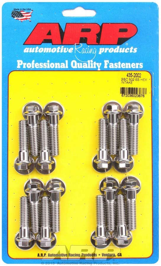 ARP 435-2002 - BBC S/S Intake Bolt Kit - 6pt. 502 image