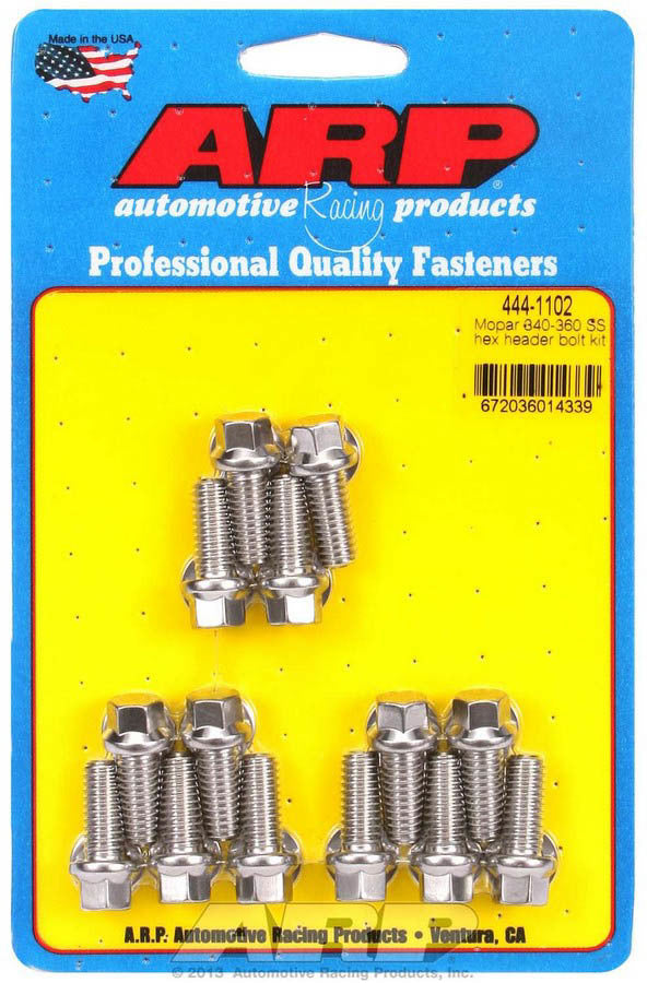 ARP 444-1102 - S/S Header Bolt Kit - 5/16 x .750 UHL (14) image