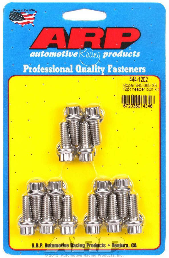 ARP 444-1202 - S/S Header Bolt Kit - 5/16 x .750 UHL (14) image