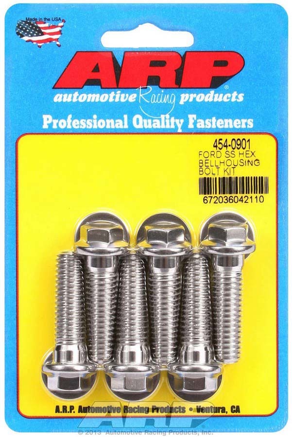 ARP 454-0901 - S/S Bellhousing Bolt Kit - 6pt. Ford image