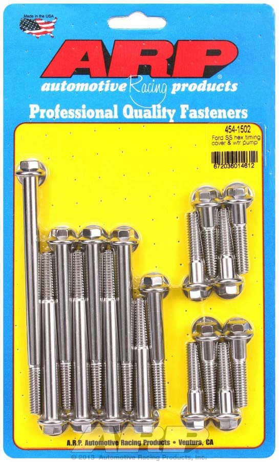 ARP 454-1502 - SBF S/S T/C & W/P Bolt Kit 6pt. image