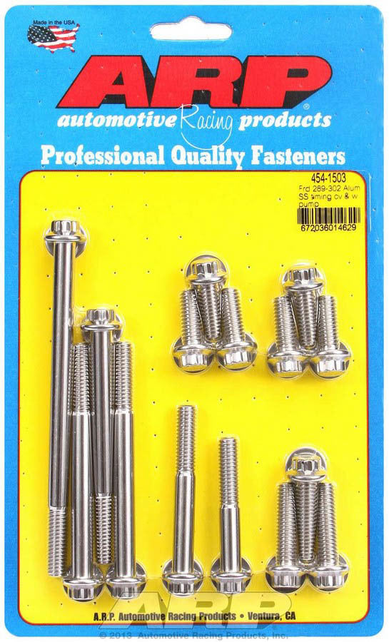 ARP 454-1503 - SBF S/S T/C & W/P Bolt Kit 12pt. image