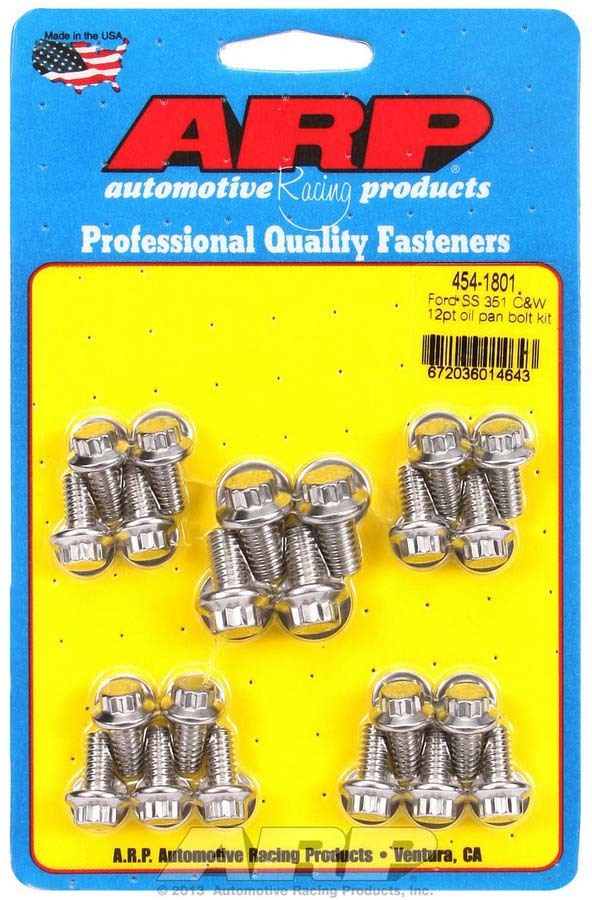 ARP 454-1801 - Ford S/S Oil Pan Bolt Kit 12pt. image