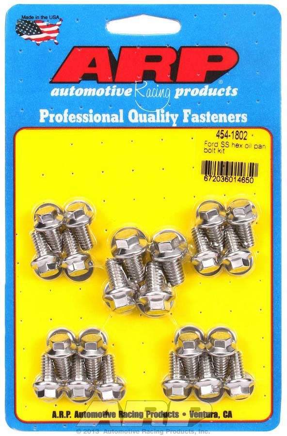 ARP 454-1802 - Ford S/S Oil Pan Bolt Kit 6pt. image