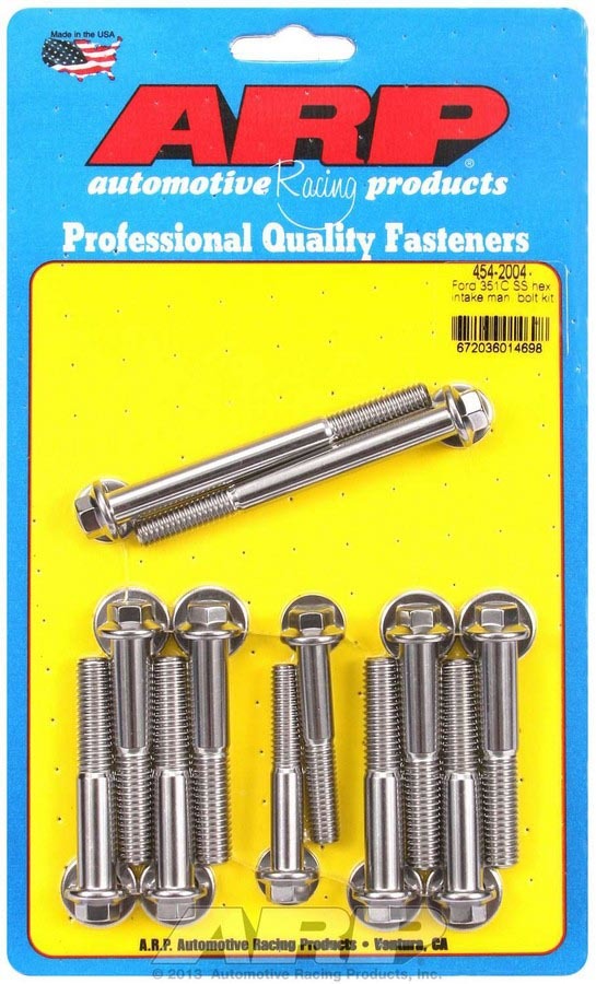 ARP 454-2004 - Ford S/S Intake Bolt Kit 6pt. image