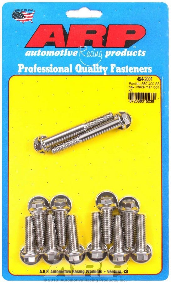 ARP 494-2001 - Pontiac S/S Intake Bolt Kit 6pt. image