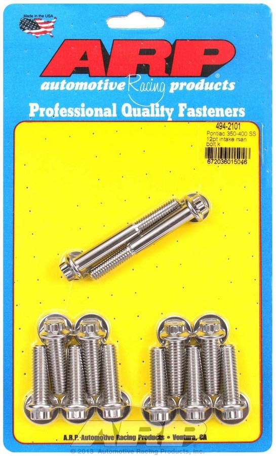 ARP 494-2101 - Pontiac S/S Intake Bolt Kit 12pt. image