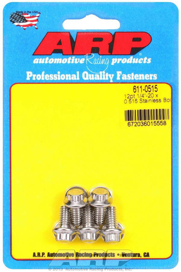 ARP 611-0515 - S/S Bolt Kit - 12pt. (5) 1/4-20 x .515 image