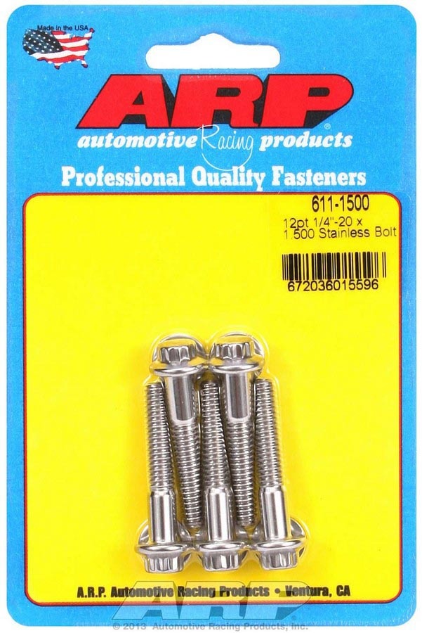 ARP 611-1500 - S/S Bolt Kit - 12pt. (5) 1/4-20 x 1.500 image