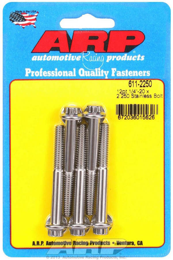 ARP 611-2250 - S/S Bolt Kit - 12pt. (5) 1/4-20 x 2.250 image