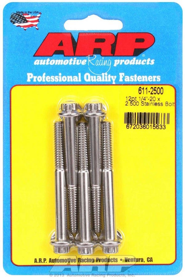 ARP 611-2500 - S/S Bolt Kit - 12pt. (5) 1/4-20 x 2.500 image