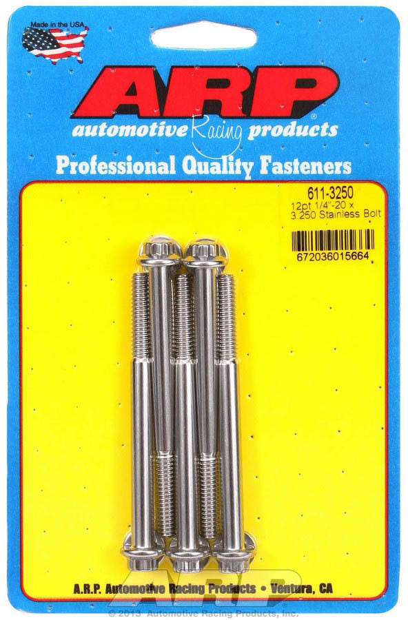 ARP 611-3250 - S/S Bolt Kit - 12pt. (5) 1/4-20 x 3.250 image