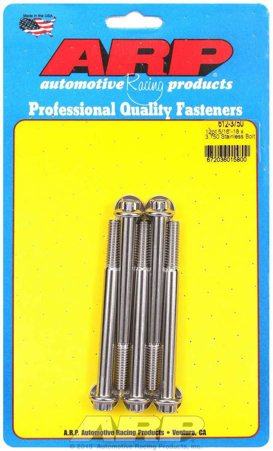 ARP 612-3750 - S/S Bolt Kit - 12pt. (5) 5/16-18 x 3.750 image