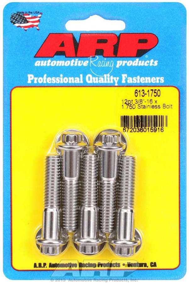 ARP 613-1750 - S/S Bolt Kit - 12pt. (5) 3/8-16 x 1.750 image