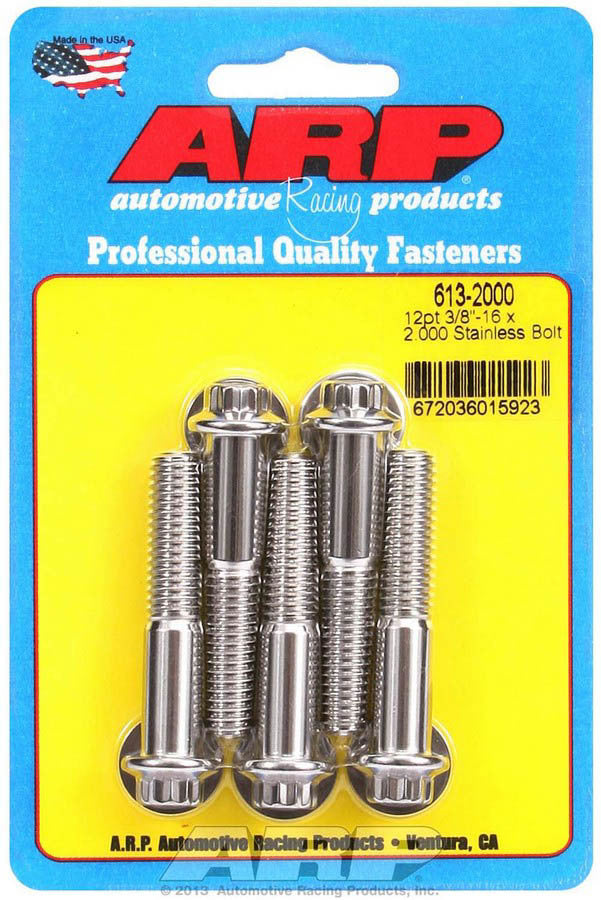 ARP 613-2000 - S/S Bolt Kit - 12pt. (5) 3/8-16 x 2.000 image