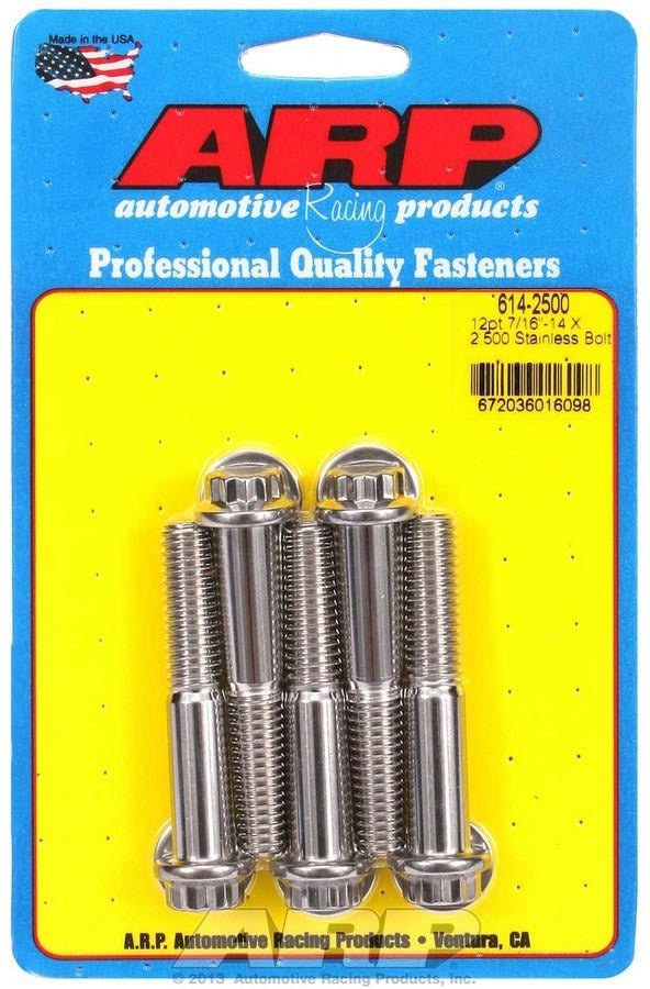 ARP 614-2500 - S/S Bolt Kit - 12pt. (5) 7/16-14 x 2.500 image