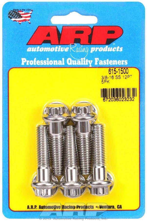 ARP 615-1500 - S/S Bolt Kit - 12pt. (5) 3/8-16 x 1.500 image