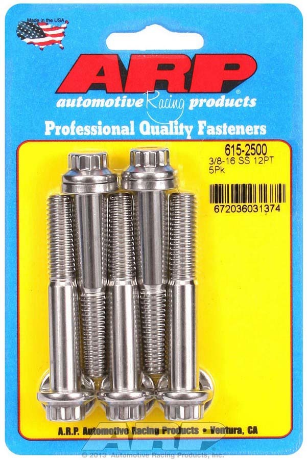 ARP 615-2500 - SS Bolt Kit - 12pt 5pk 3/8 x 2.500 image