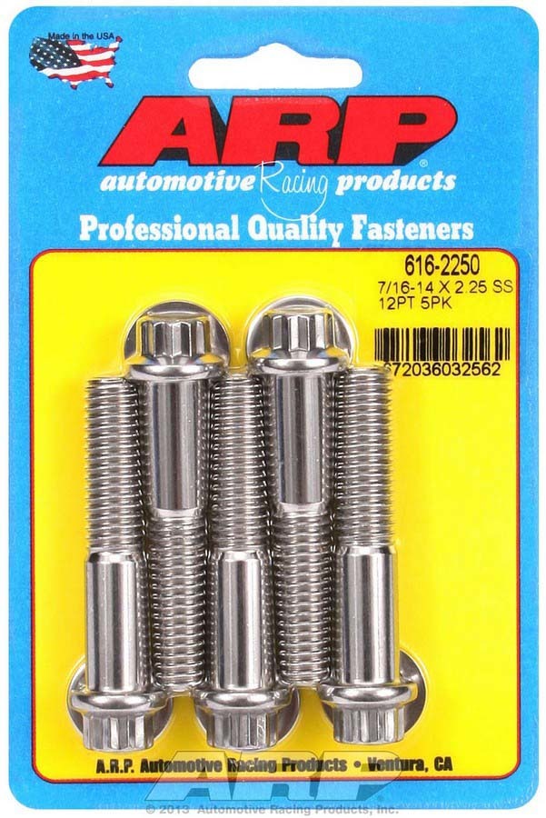 ARP 616-2250 - S/S Bolt Kit - 12pt. (5) 7/16-14 x 2.250 image