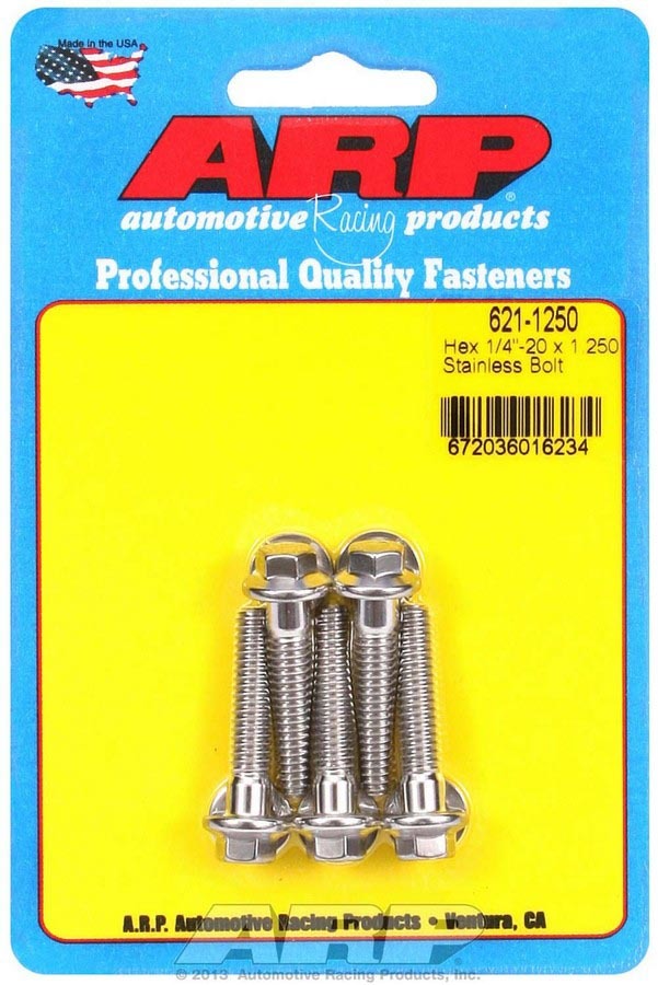 ARP 621-1250 - S/S Bolt Kit - 6pt. (5) 1/4-20 x 1.250 image