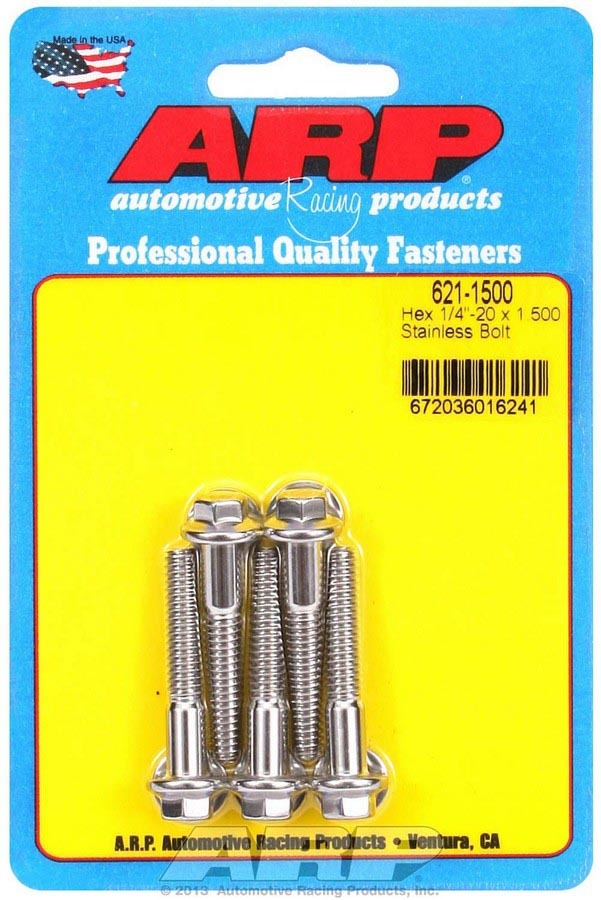 ARP 621-1500 - S/S Bolt Kit - 6pt. (5) 1/4-20 x 1.500 image