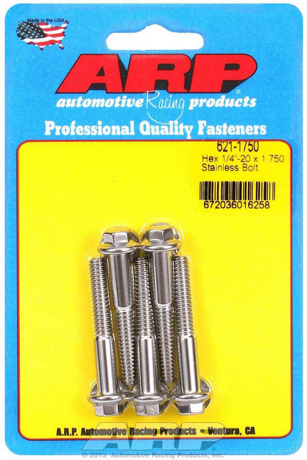 ARP 621-1750 - S/S Bolt Kit - 6pt. (5) 1/4-20 x 1.750 image