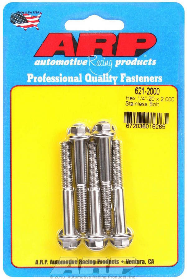 ARP 621-2000 - S/S Bolt Kit - 6pt. (5) 1/4-20 x 2.000 image