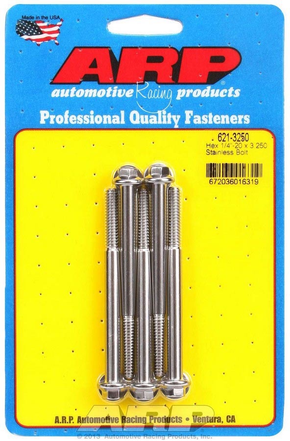 ARP 621-3250 - S/S Bolt Kit - 6pt. (5) 1/4-20 x 3.250 image