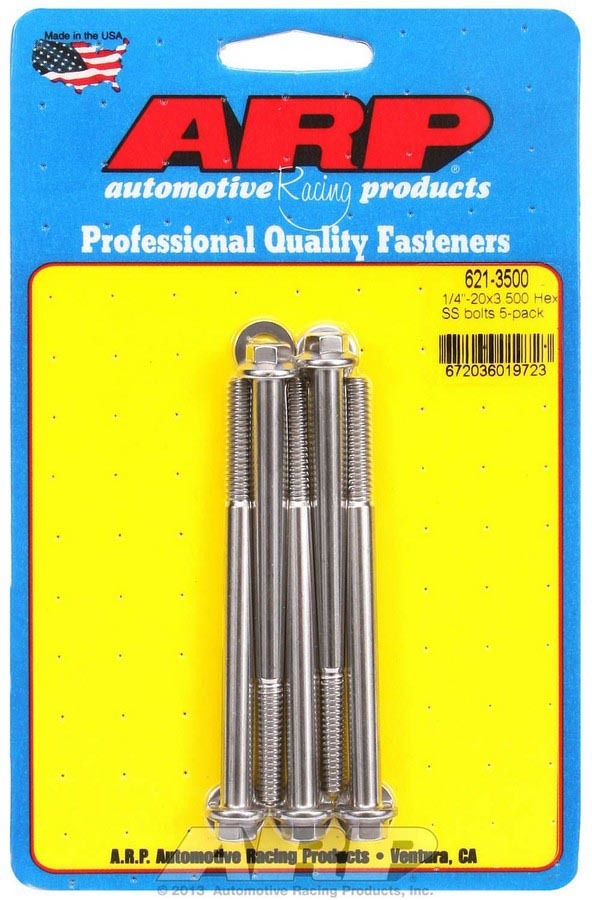 ARP 621-3500 - S/S Bolt Kit - 6pt. (5) 1/4-20 x 3.500 image