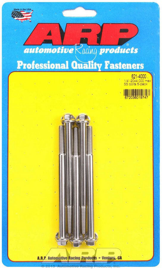 ARP 621-4000 - S/S Bolt Kit - 6pt. (5) 1/4-20 x 4.000 image