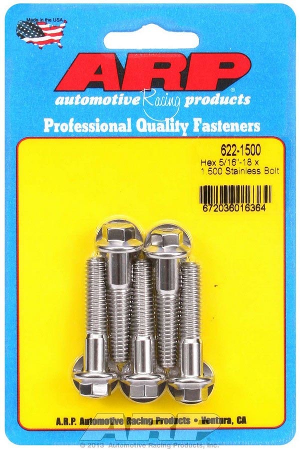 ARP 622-1500 - S/S Bolt Kit - 6pt. (5) 5/16-18 x 1.500 image