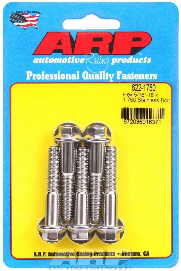 ARP 622-1750 - S/S Bolt Kit - 6pt. 5pk 5/16-18 x 1.750 image