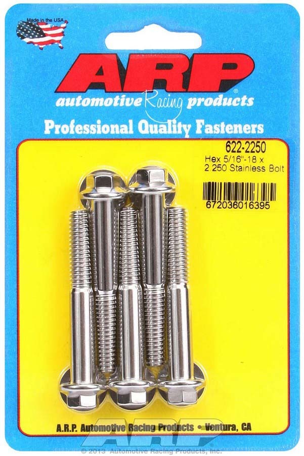 ARP 622-2250 - S/S Bolt Kit - 6pt. (5) 5/16-18 x 2.250 image