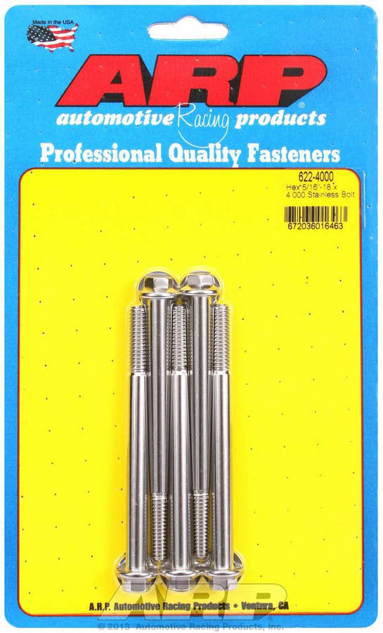 ARP 622-4000 - S/S Bolt Kit - 6pt. (5) 5/16-18 x 4.000 image