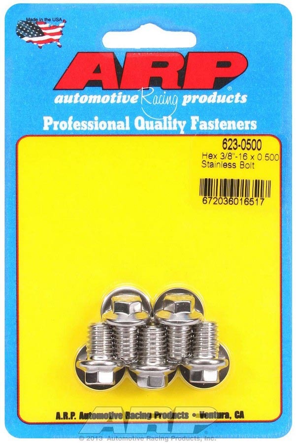 ARP 623-0500 - S/S Bolt Kit - 6pt. (5) 3/8-16 x .500 image