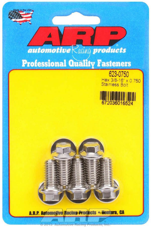 ARP 623-0750 - S/S Bolt Kit - 6pt. (5) 3/8-16 x .750 image