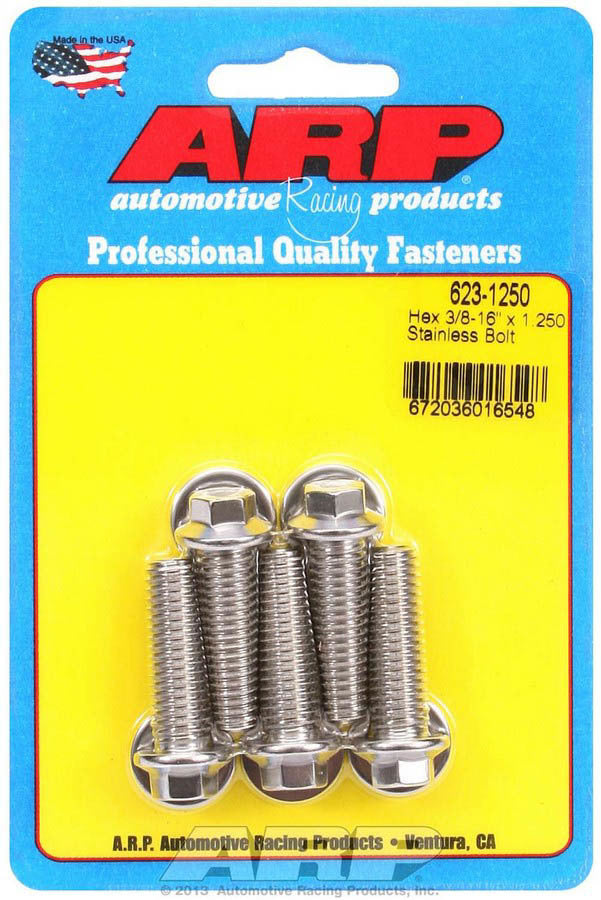 ARP 623-1250 - S/S Bolt Kit - 6pt. (5) 3/8-16 x 1.250 image