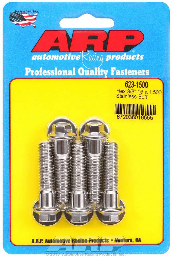 ARP 623-1500 - S/S Bolt Kit - 6pt. (5) 3/8-16 x 1.500 image