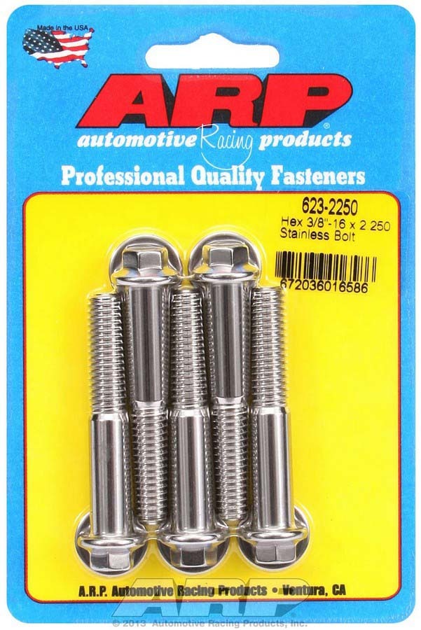 ARP 623-2250 - S/S Bolt Kit - 6pt. (5) 3/8-16 x 2.250 image