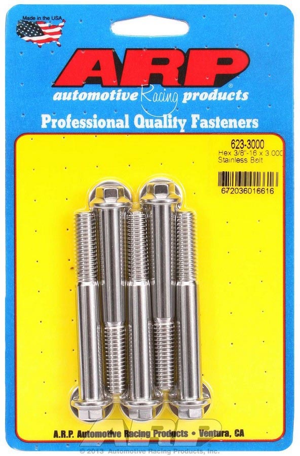 ARP 623-3000 - S/S Bolt Kit - 6pt. (5) 3/8-16 x 3.000 image