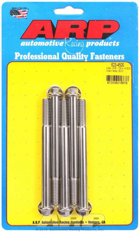 ARP 623-4500 - S/S Bolt Kit - 6pt. (5) 3/8-16 x 4.500 image